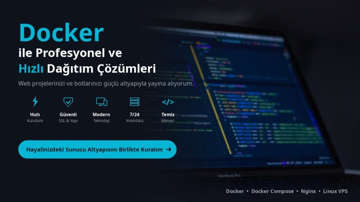 dockerlı/sız web uygulaması veya bot deploy edebilirim