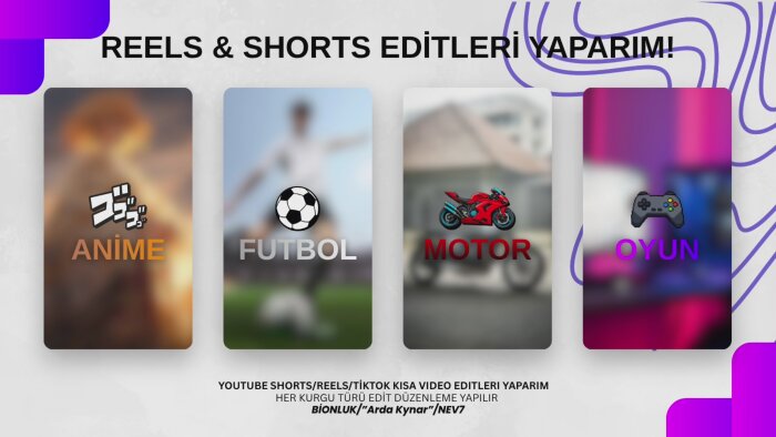 YouTube Shorts Reels ve TikTok için Profesyonel edit yaparım