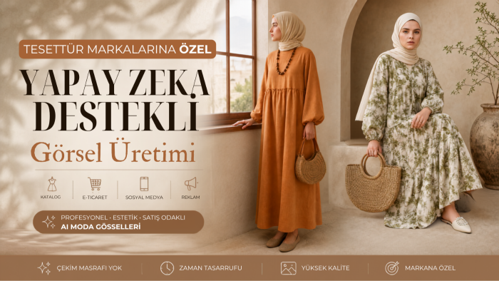 tesettür markalar için Ai destekli görseller üretiyorum