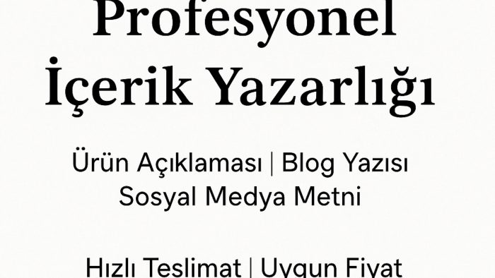 ürün açıklaması yazarım sosyal medya hazırlarım