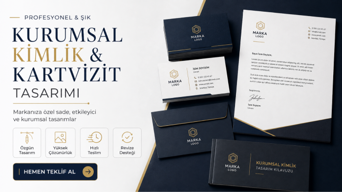 markanıza özel kurumsal kimlik ve kartvizit tasarlıyorum