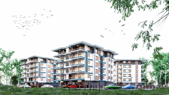 3D mimari dış mekan apartman render modelleme yaparım