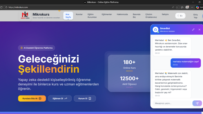 yapay zeka mühendisiyim. size web alanında hizmet veririm