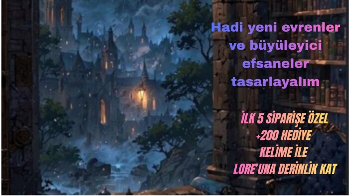 oyun ve projeleriniz için yaratıcı lore ve hikaye yazarım