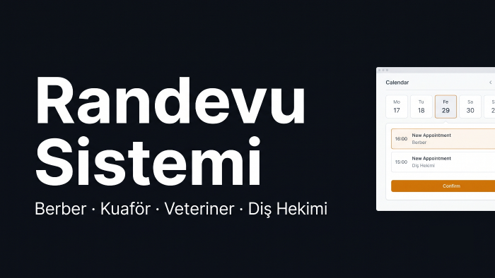randevu sistemli özel web sitesi kuruyorum