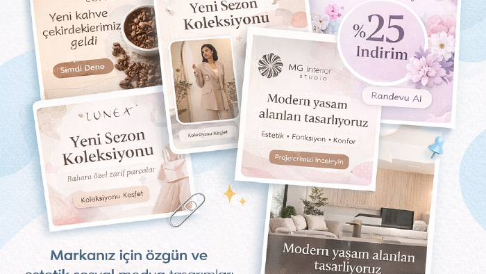 sosyal medya için modern tasarımlar yaparım