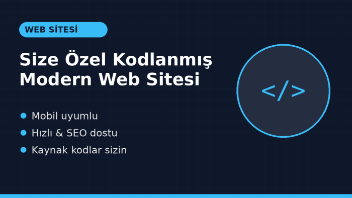 size modern ve hızlı bir web sitesi kodlarım