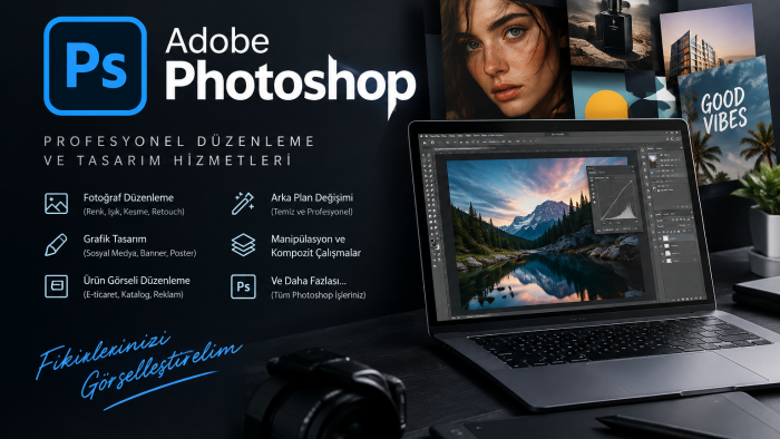 Adobe Photoshop ile gerekli her şeyi yapabilirim
