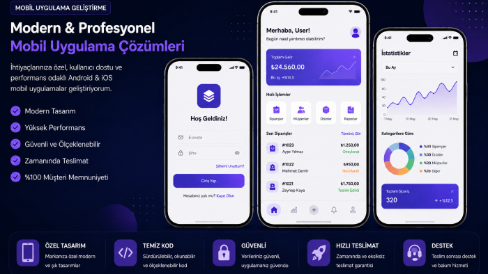 profesyonel mobil uygulama geliştiririm