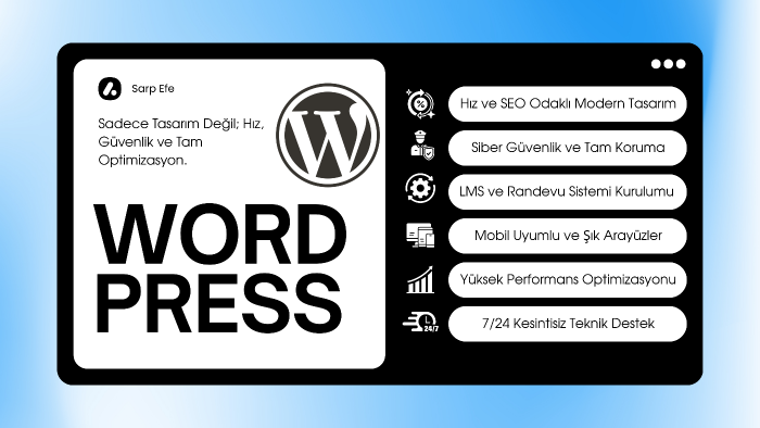 Google dostu ve modern WordPress çözümleri sunarım