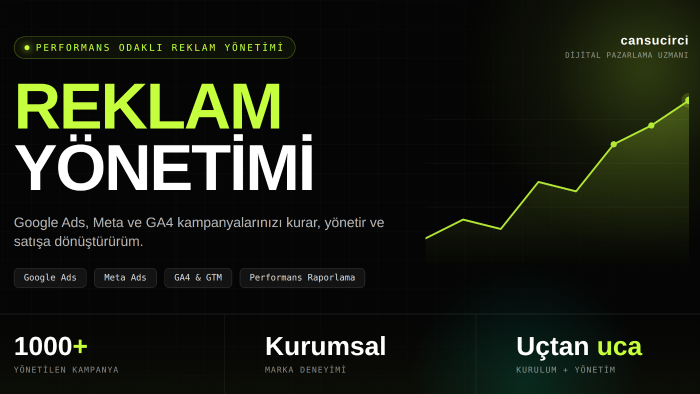 reklam kampanyalarınızı kurar ve yönetirim