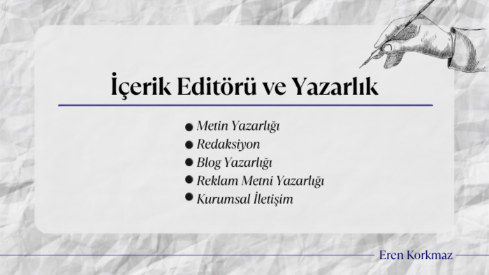 ihtiyaçlarınıza uygun etkili metinler yazarım