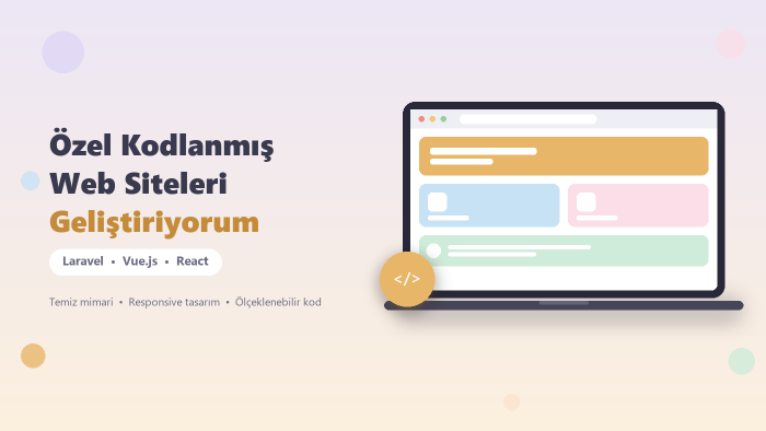 size özel modern ve hızlı web siteleri tasarlıyorum
