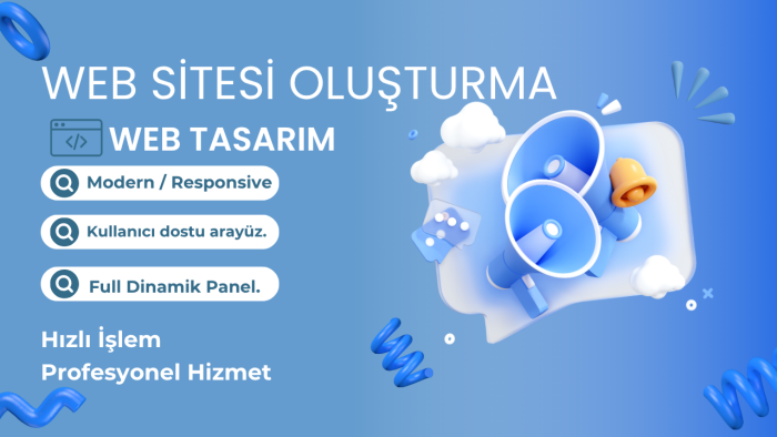 web sitenizi oluşturabilirim