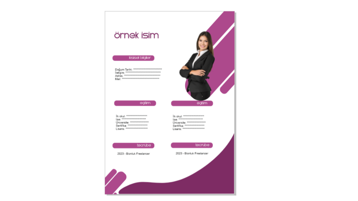 sizin için CV hazırlarım
