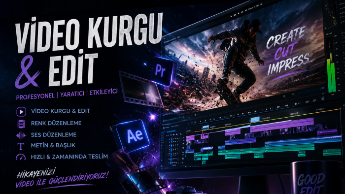 her tür videoya profesyonel kurgu yaparım