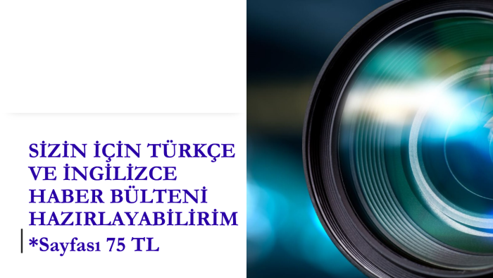Türkçe ve İngilizce basın bülteni hazırlayabilirim