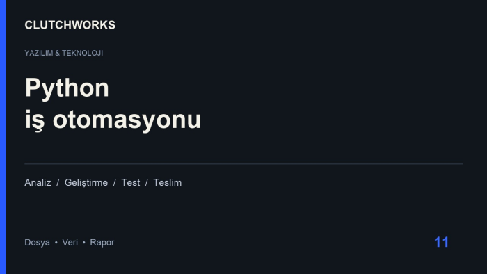 Python ile iş süreçlerinizi otomatikleştiririm