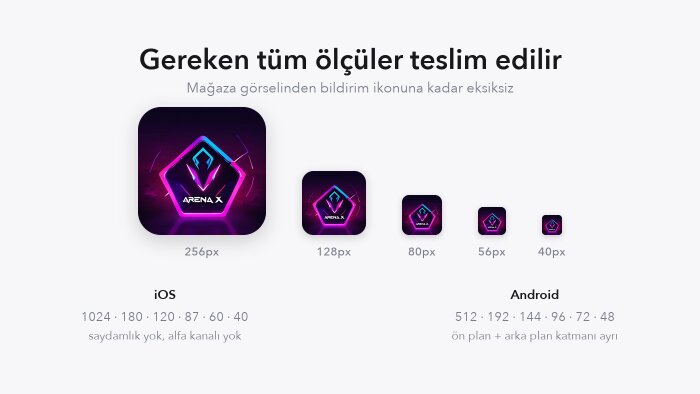 mağaza kurallarına uygun uygulama ikonu tasarlayacağım