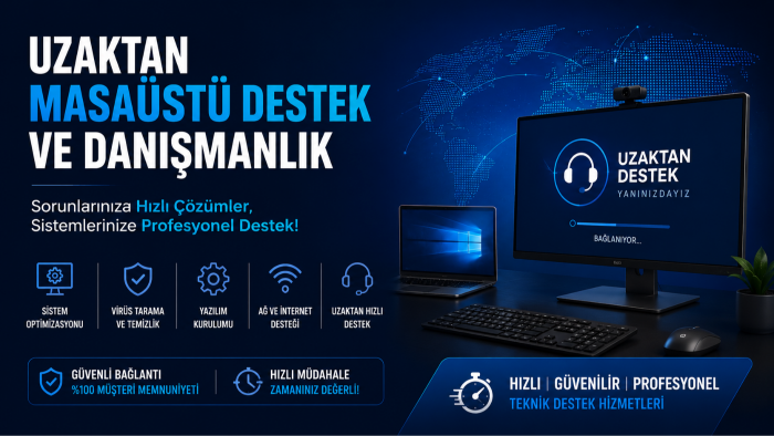 masaüstü destek ve bilişim danışmanlığı hizmeti sunarım