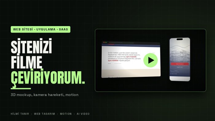 siteniz veya uygulamanız için 3D tanıtım videosu yaparım