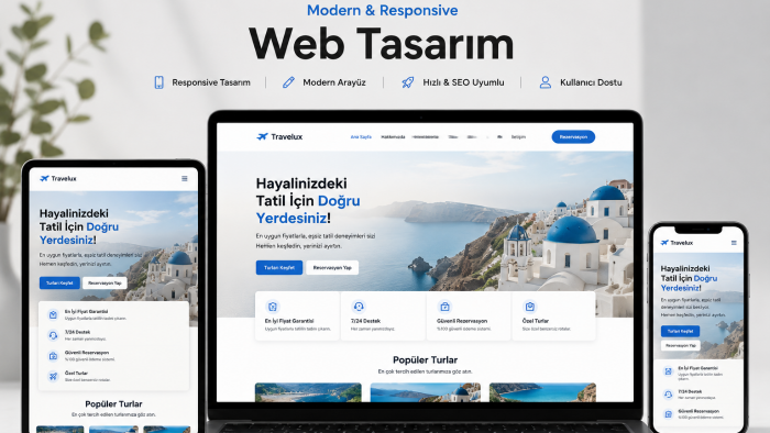 modern ve responsive web siteleri tasarlarım