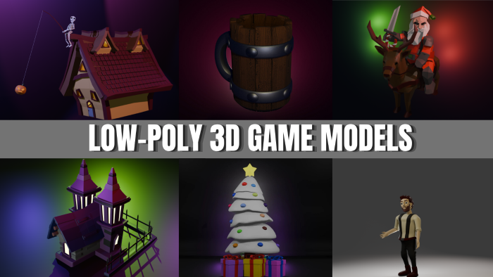 3D low poly oyun modelleri tasarlarım
