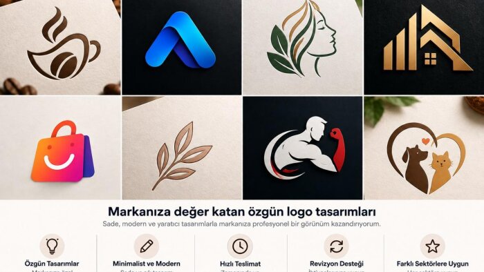 sade ve modern logolar tasarlarım
