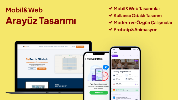 kullanıcı odaklı ve modern arayüzler tasarlıyorum