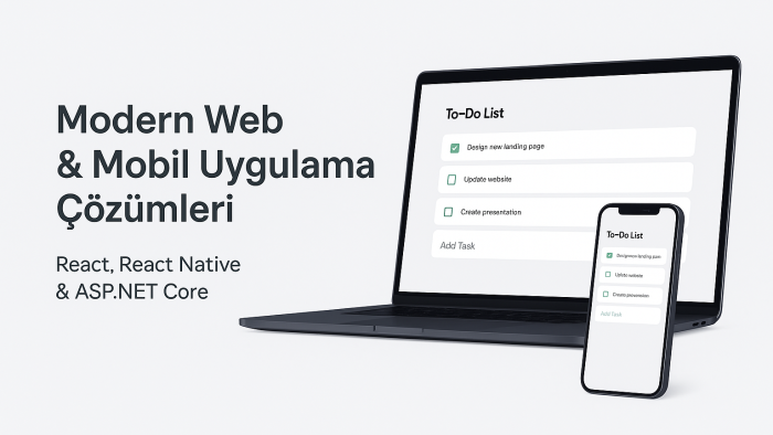 modern web ve mobil çözümler geliştiririm