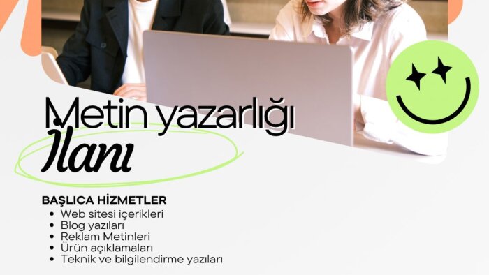 metin yazarlığı hizmeti veriyorum