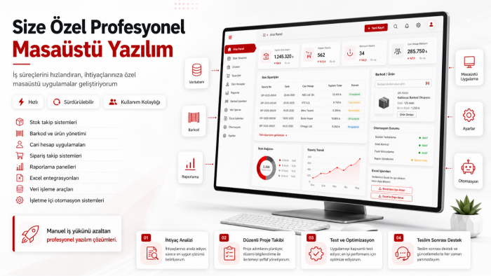 size özel profesyonel masaüstü yazılım geliştiririm