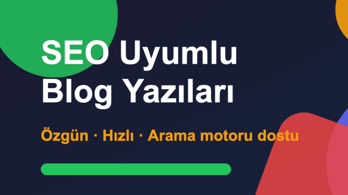 SEO uyumlu ve özgün blog yazıları yazabilirim