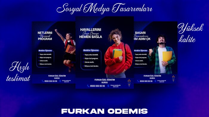 dershane veya kurs için sosyal medya tasarımları yapabilirim