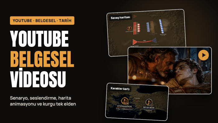 YouTube kanalınıza yapay zeka ile belgesel video hazırlarım