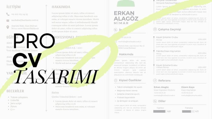 CV tasarımınızı yapabilirim