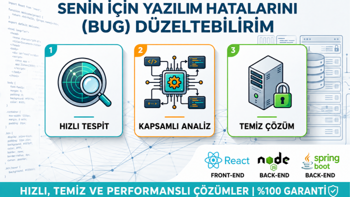 senin için web projelerindeki hataları çözebilirim