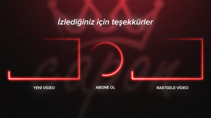 Youtube kanalınız için Outro (çıkış) ekranı yapabilirim