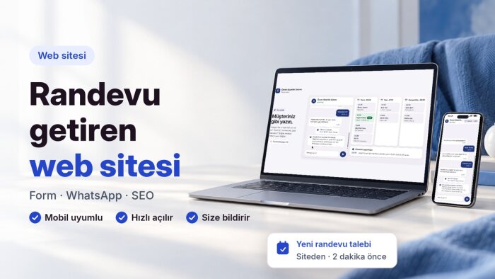işletmenize randevu ve teklif toplayan web sitesi yaparım