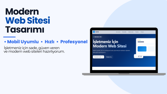 işletmeniz için modern bir açılış sayfası tasarlarım