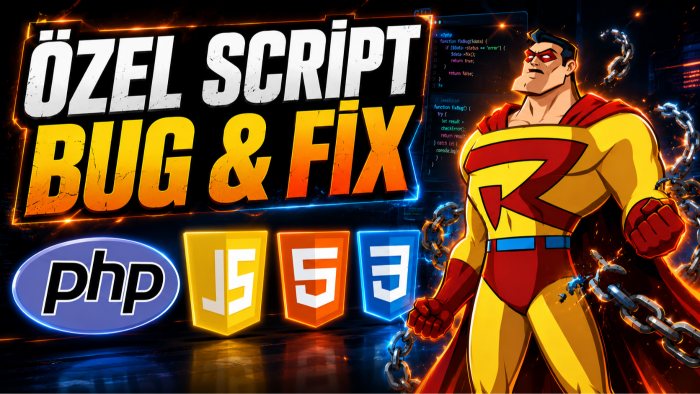 PHP, JS, HTML ve CSS ile web projelerinizi geliştiririm