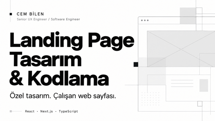 işinize özel landing page tasarlar ve kodlarım