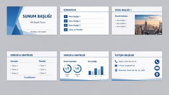 profesyonel PowerPoint sunumları üretiyorum