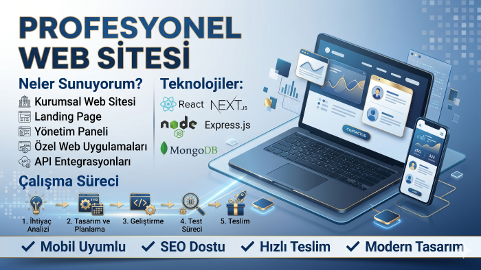 modern ve mobil uyumlu web siteleri geliştiririm