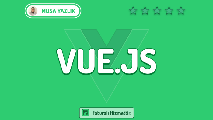 Vue.js ile özel web siteleri kodlayabilirim