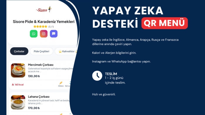 yapay zeka destekli qr menü kurabilirim
