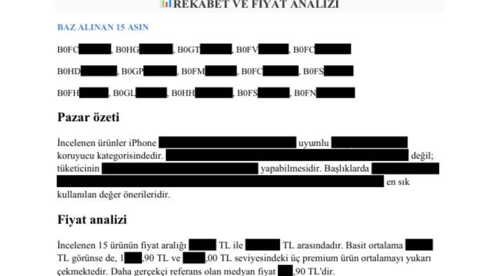 Amazon FBA için pazar ve trend analizi raporu hazırlarım