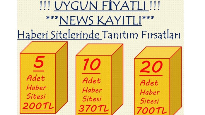 news kayıtlı haber sitelerinde tanıtım yazınızı yayınlarım