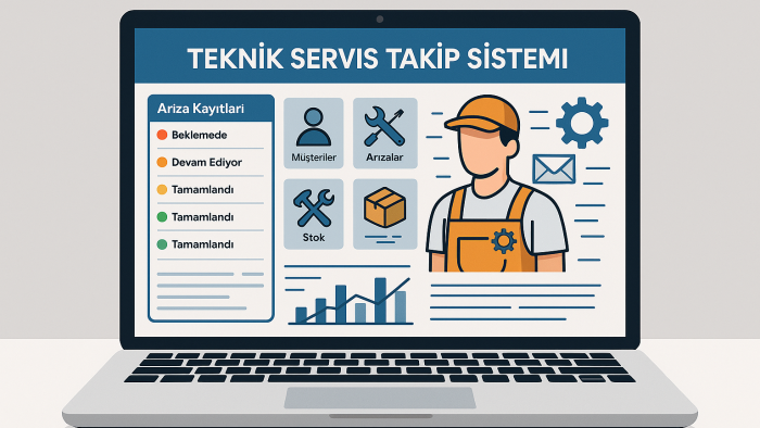 teknik servisler için arıza ve cihaz takip programı yaparım