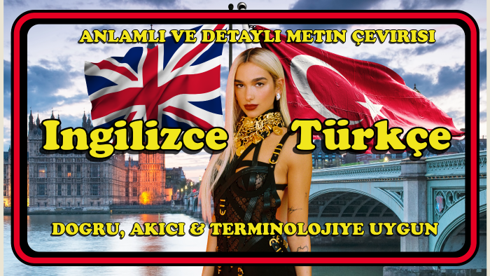 İngilizce - Türkçe metinlerinizin çevirisini yaparım
